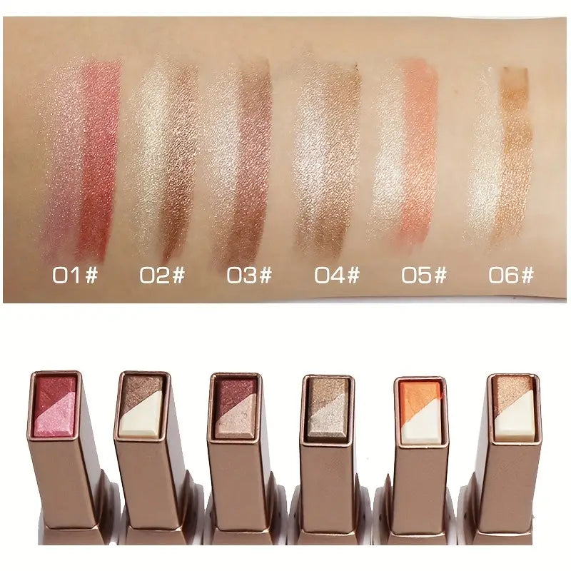 Palette de fards à paupières en poudre à dégradé bicolore