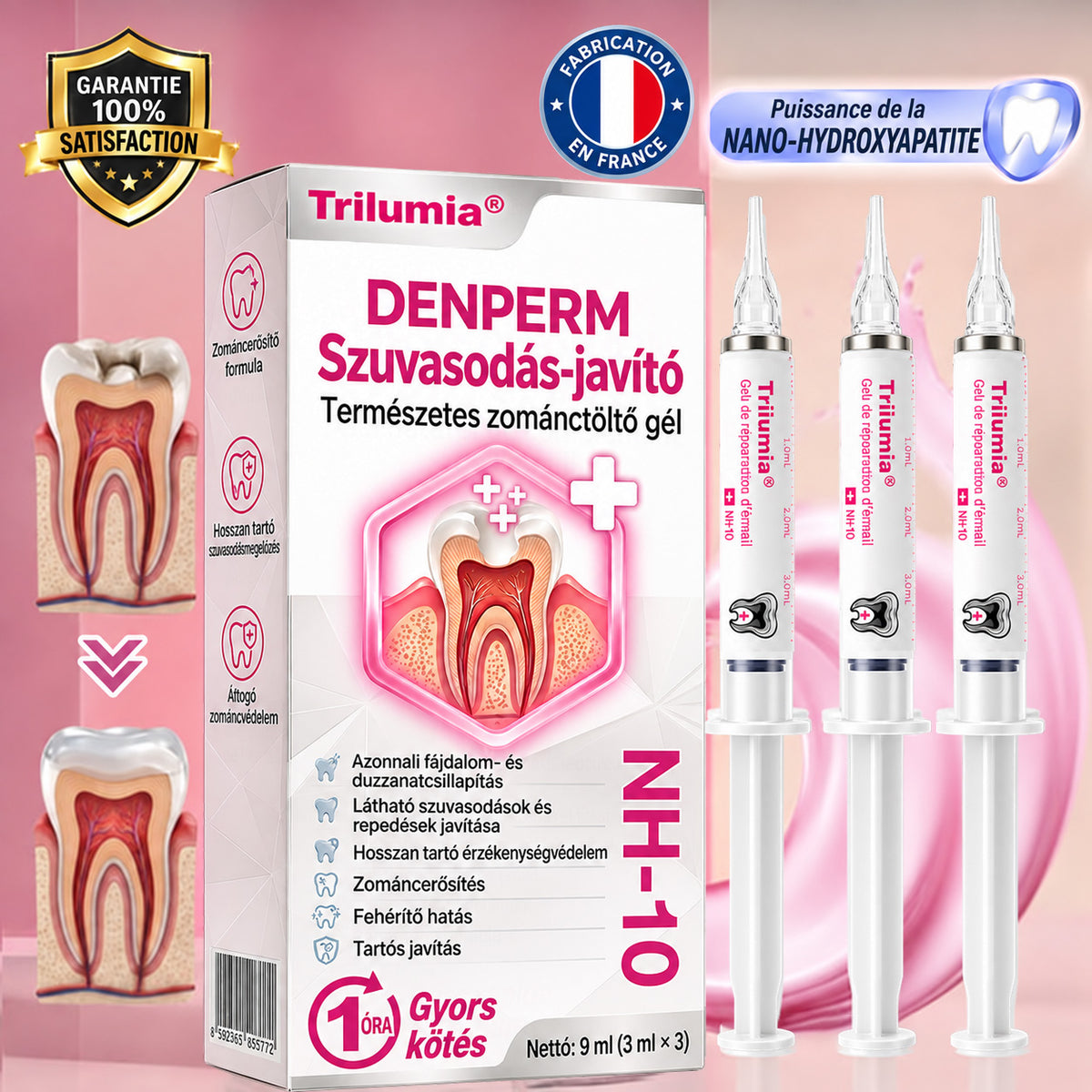 🇫🇷 Trilumia® DenPerm🦷 Gel de Soin Dentaire Avancé – Émail Plus Fort & Sourire Naturel ✨