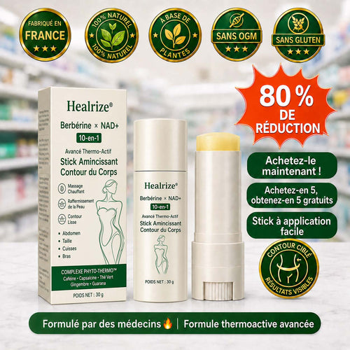 🌱 Formulé par des professionnels de santé | 𝐇𝐞𝐚𝐥𝐫𝐢𝐳𝐞® Bérbérine × NAD+ Stick Minceur Thermo-Actif Avancé 10-en-1 pour le Remodelage Corporel