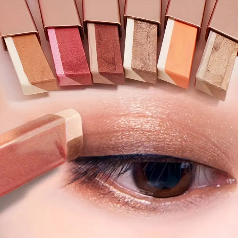 Palette de fards à paupières en poudre à dégradé bicolore