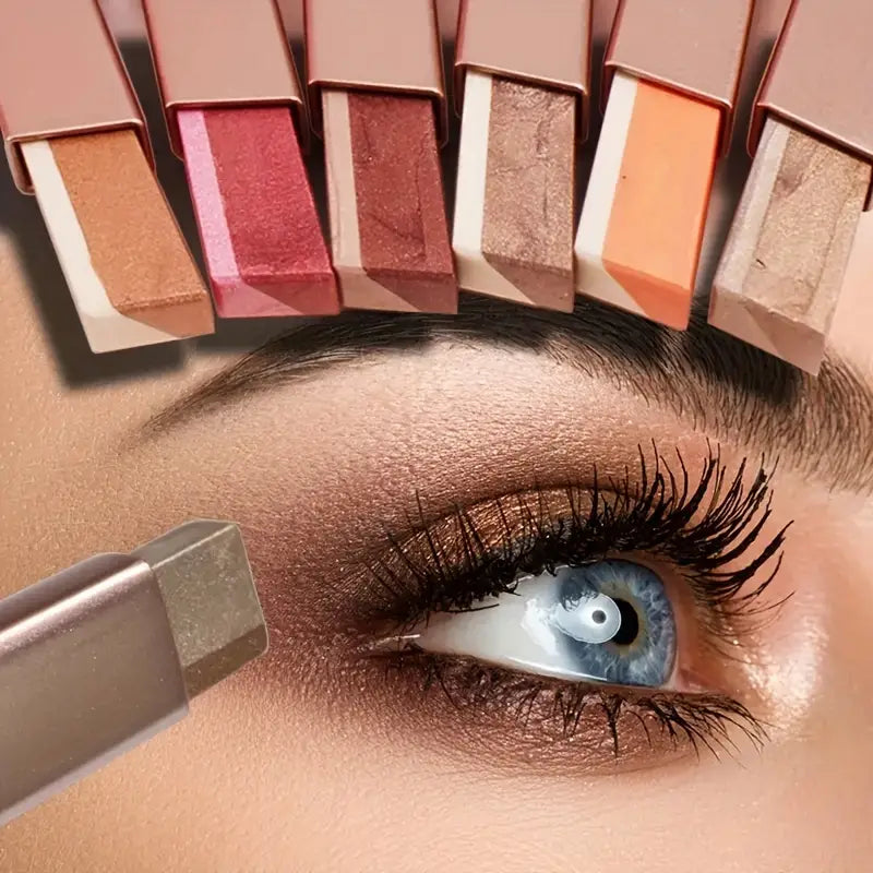 Palette de fards à paupières en poudre à dégradé bicolore