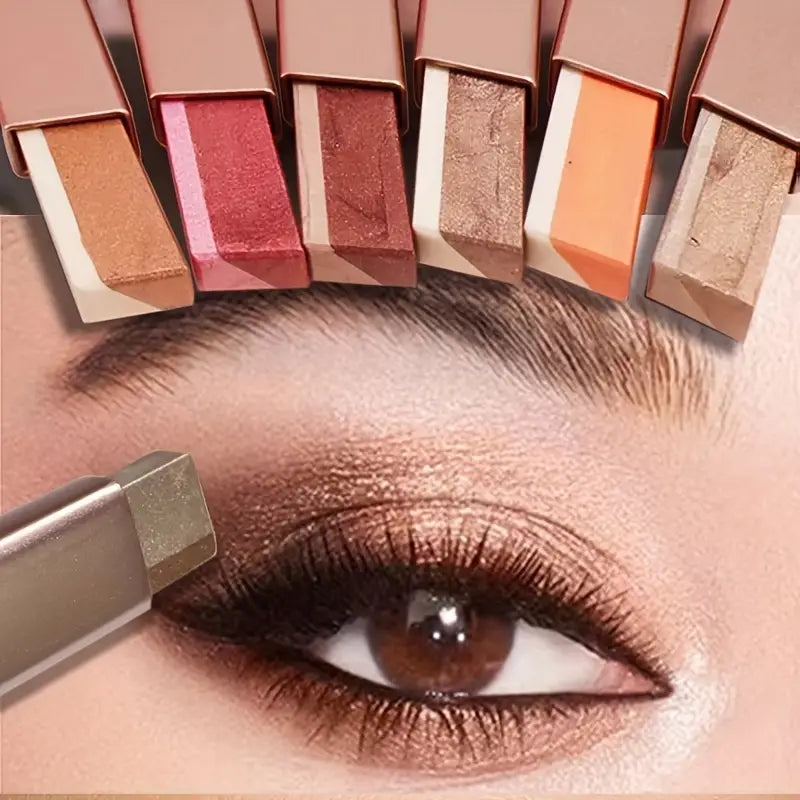 Palette de fards à paupières en poudre à dégradé bicolore