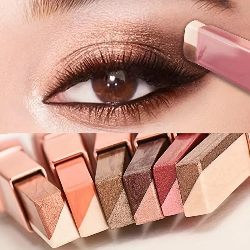 Palette de fards à paupières en poudre à dégradé bicolore